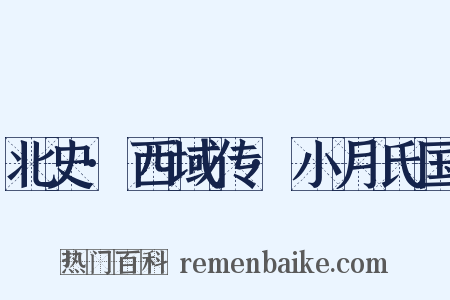 北史·西域传·小月氏国是什么意思的图片